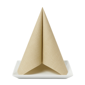 Airlaid Servietten, 1/4 Falz, 40 x 40 cm, Avorio Decor